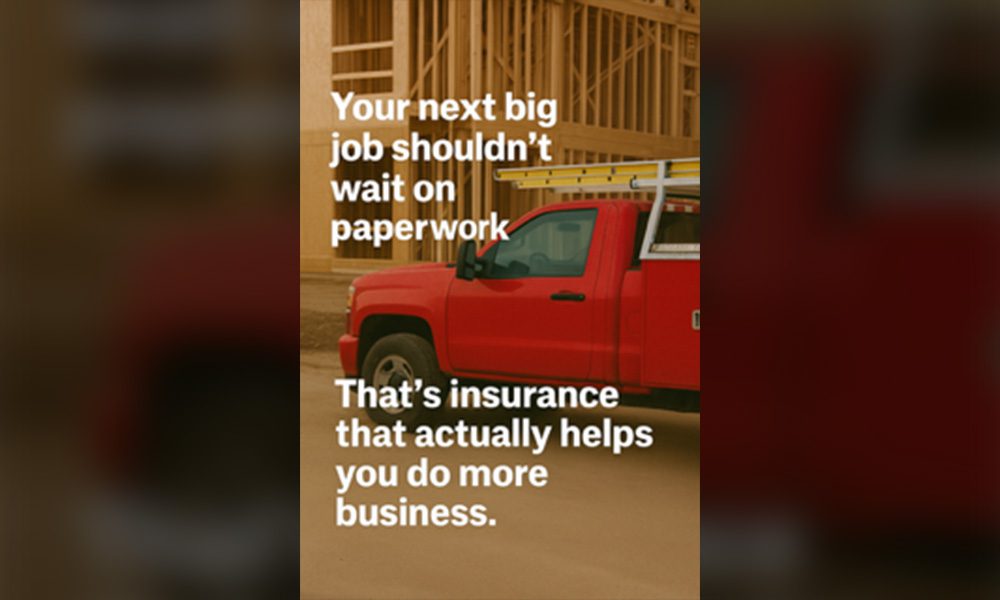 Blog Post - Insurance Paperwork Text Over Red Truck at Construction Site